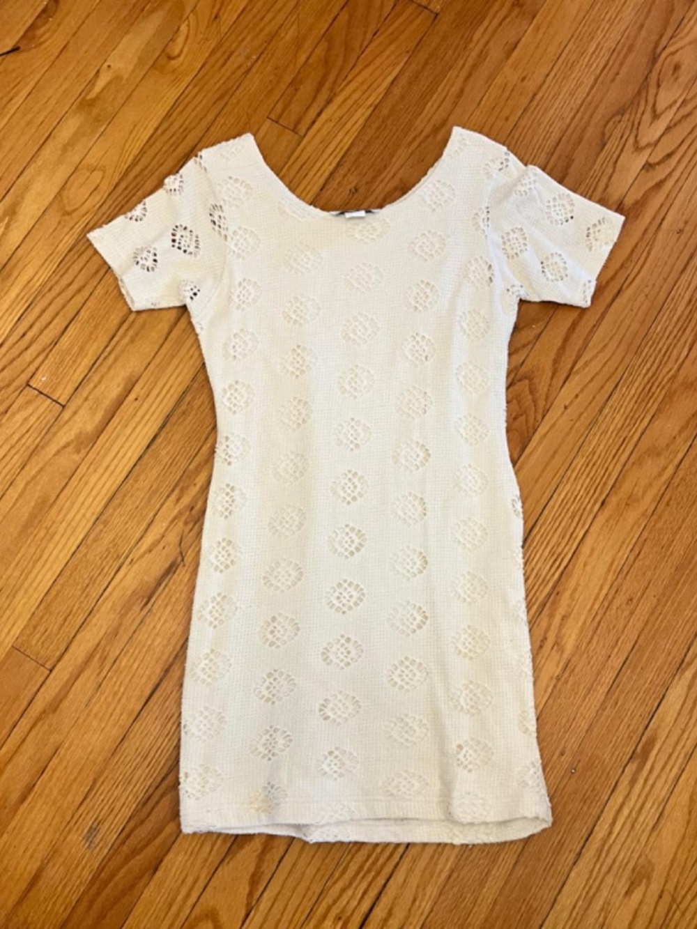 Great Gear Clothing Co. Vintage netted dress M White Summer Y2K 90s